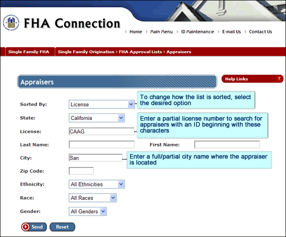 Appraisers page