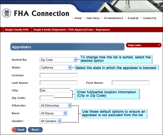 Appraisers page