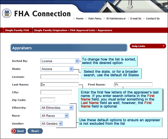 Appraisers page