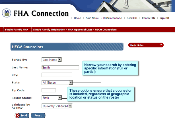 HECM Counselors page