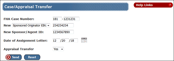 Case Transfer page
